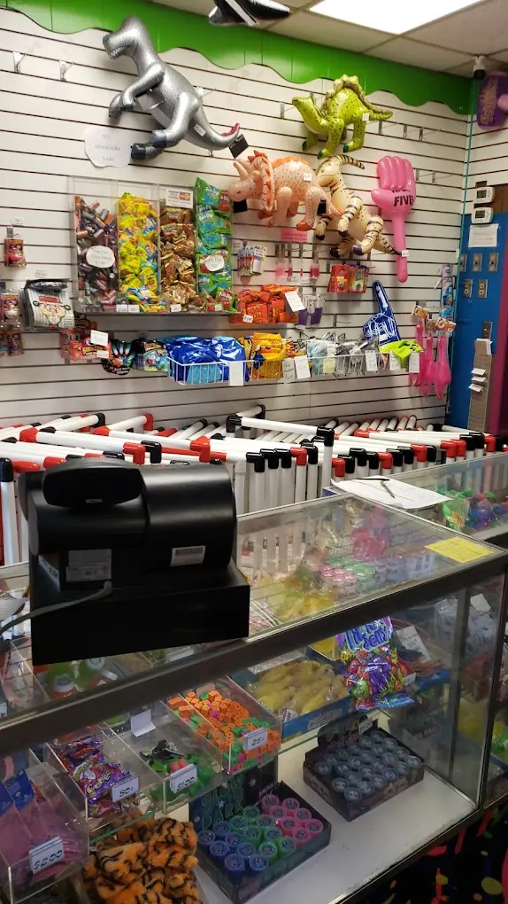 Prizes at Skateville’s Stuff Shop counter